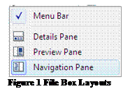Text Box:    Figure 2 File Box Layouts